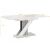 White extendable dining table with dimensions
