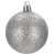 Silver glitter Christmas tree bauble, 3 cm, Springos