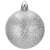 Glitter silver Christmas tree ornament, 6 cm, Springos