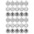 Set of 30 silver Christmas tree ornaments, 6 cm, Springos