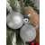 Silver Christmas tree ornaments, 6 cm, Springos