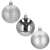 Set of 30 silver Christmas tree ornaments, 6 cm, Springos