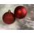 Springos 6 cm red Christmas tree baubles, 2 different finishes: matte and glitter.