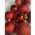 Springos 6 cm red Christmas tree baubles, 3 different finishes: matte, shiny, and glitter.