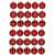 Set of 30 red Christmas tree baubles, 6 cm, Springos