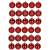 Set of 30 red Christmas tree baubles, 6 cm, Springos