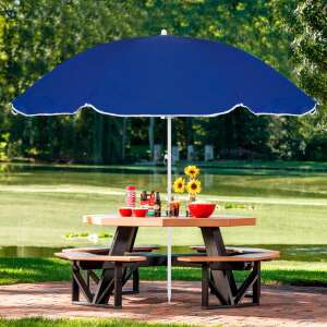 Springos Faltbarer Garten-Regenschirm 180cm - Blau 52036545