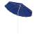 Angled view of Springos blue beach umbrella, isolated