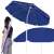Springos blue beach umbrella multiple views with carrying case
