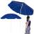 Springos blue beach umbrella multiple views with carrying case