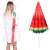 Springos watermelon beach umbrella in carry bag and open