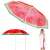 Springos watermelon beach umbrella, adjustable tilt, with carry bag