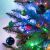 Christmas tree decorated with Springos dark navy blue ornaments and lights