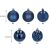 Springos dark navy blue Christmas ornament set sizes