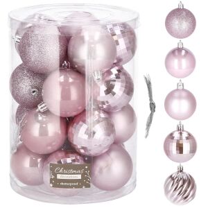 Weihnachtsbaum-Sprungkugeln - Rosa 134472165 - Springos