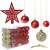 Springos Christbaumschmuck-Set, 101 Stück, rot und gold