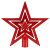 Springos red glitter Christmas tree star topper