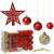 Springos Christmas tree ornament set, 101 pieces, red and gold