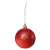 Red Christmas tree ornament, glitter, 6cm