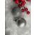 Globuri argintii de Crăciun Ca0095 cu fructe de pădure decorative, finisaj cu sclipici și mat