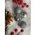Ca0095 Globuri argintii pentru bradul de Crăciun, 4 cm, set de 20 de bucăți, decorațiune de sărbători