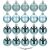 Ca0095 20-Piece Christmas Ornament Set in Light Blue
