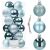 Ca0095 Light Blue Christmas Ornaments in Tube Packaging