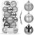 Ca0095 Silver Christmas Ornaments Set, 20 pcs, glitter, matte, and shiny, in packaging