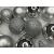 Ca0095 Silver Christmas Ornaments, glitter, matte, shiny, close-up