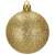 Springos goldene Glitzer Weihnachtskugel, 4 cm