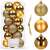 Set mit 20 goldenen Weihnachtsbaumkugeln, 4 cm, Springos