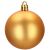 Matte gold Springos Christmas tree ornament, 4cm