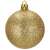 Gold glitter Christmas tree ornament, 4 cm, Springos