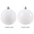 Comparison of Glitter and Pearl White Springos Christmas Ornaments