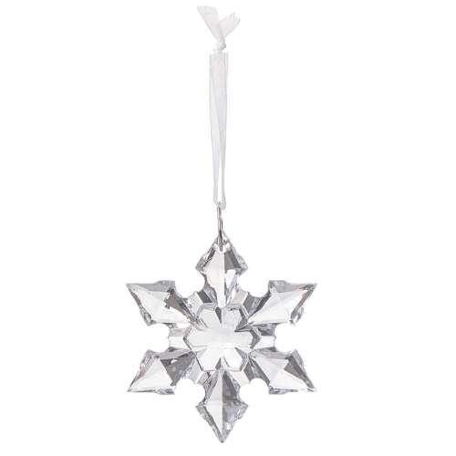 Springos klarer Schneeflocken-Weihnachtsbaumschmuck