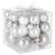 Springos pearl gray Christmas ornament set in clear box