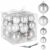 Springos pearl gray Christmas ornament set with individual ornaments
