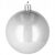 Close-up of a single Springos pearl gray Christmas ball