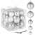 Set of silver Christmas tree baubles, Springos