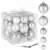 Set of silver Christmas tree baubles, Springos