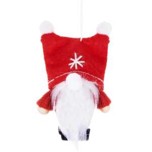 Springos karácsonyfadísz, piros manó fehér szakállal és sapkával, függő dísz - Springos
