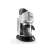 DeLonghi Dedica KG 521.M coffee grinder side view, showing bean hopper, grinder, and ground coffee container