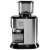 DeLonghi Dedica KG 521.M coffee grinder side view, showing bean hopper, grinder, and ground coffee container