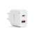 Delight 20W USB-C and USB-A fast charger, white