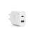 Delight 20W USB-C and USB-A fast charger, white