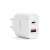 Delight 20W USB-C and USB-A fast charger, white