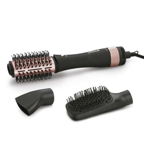 Ufesa Expert Glam 3-in-1-Stylingbürste, Schwarz und Rosa