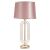 Elegante PINK KRISTA II Tischlampe mit rosa Lampenschirm