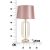 PINK KRISTA II Tischlampe Abmessungen