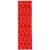 Springos red and white snowflake table runner, side view